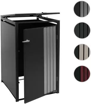 Heute Wohnen HWC-O67 Mülltonnenbox mit Deckel, Metall, anthrazit, 122x68x84cm (122329)