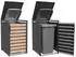 Westmann Lacina Mülltonnenbox Metall 10x240L Anthrazit/Holzoptik (JGBAC214A-10)
