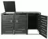 Proregal 3er- HxBxT 116,5x197x80cm erweiterbar Anthrazit Mülltonnenabdeckung schwarz Metall RMV141-11