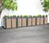 Westmann Planta Mülltonnenbox 9x240L Metall Anthrazit Holzoptik mit Pflanzdach (HHWTC-6-9)