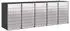 vidaXL Mülltonnenbox für 5 Behälter 340x77,5x115,5cm Stahl (3394781)