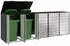 vidaXL Mülltonnenbox für 5 Behälter 340x77,5x115,5cm Stahl (3394781)