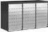 vidaXL Mülltonnenbox für 3 Behälter, Stahl, 204x77,5x121,5cm (3394784)