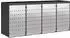 vidaXL Mülltonnenbox für 4 Behälter, Stahl, 272x77,5x121,5cm (3394785)