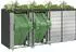 vidaXL Mülltonnenbox für 4 Behälter, Stahl, 272x77,5x121,5cm (3394785)