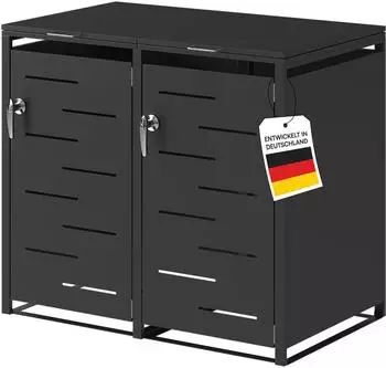 Steelsøn Diorus Mülltonnenbox 2er bis 120L Graphitschwarz