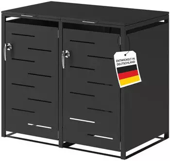 Steelsøn Diorus Mülltonnenbox 2er bis 240L Graphitschwarz