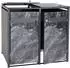 Proregal 2er 117x132x80cm Anthrazit Marmor-Optik Dunkel (800001261090)