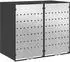 vidaXL Mülltonnenbox für 2 Behälter, Stahl, 136x77,5x115,5cm (3394778)