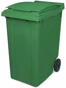 BRB DIN M&uuml;lltonne 360L Kunststoff gr&uuml;n (35342)
