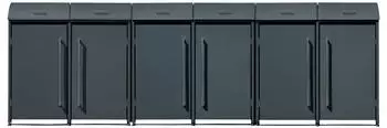 Westmann Moderna 6 Metall M&uuml;lltonnenbox 6x240L Anthrazit (JGBAC214A-6)