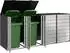 vidaXL Mülltonnenbox für 4 Behälter, Stahl, 272x77,5x115,5cm, Anthrazit (3394780)
