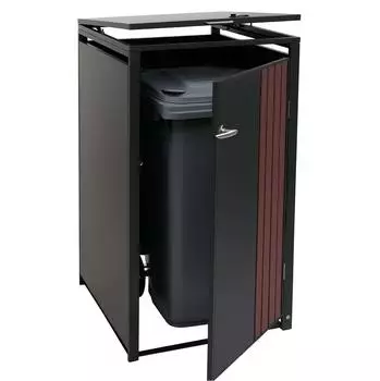 MCW M&uuml;lltonnenverkleidung O67 1er anthrazit Holzoptik dunkel (O67)