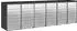 vidaXL Mülltonnenbox für 6 Behälter 408x77,5x121,5cm Stahl (3394787)