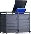 osoltus PedBox Mülltonnenbox 2x240L Aluminium/Stahl verzinkt Anthrazit (PedBox)