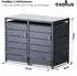 osoltus PedBox Mülltonnenbox 2x240L Aluminium/Stahl verzinkt Anthrazit (PedBox)