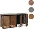 MCW Mülltonnenverkleidung K14 4er WPC Edelstahl Pflanzkasten Teak-Optik 265x124x84cm (MCW-K14)