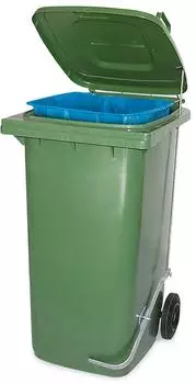 BRB M&uuml;llbeh&auml;lter mit Fu&szlig;pedal und Klemmring 120L gr&uuml;n (76657)