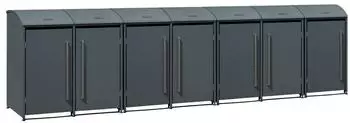 Westmann Moderna 7 Metall M&uuml;lltonnenbox 7x240L Anthrazit (JGBAC214A-7)