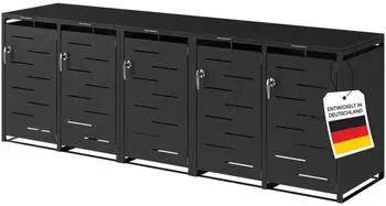 Steelsøn Diorus Mülltonnenbox 5er bis 240L Graphitschwarz