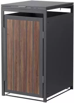 ML-Design M&uuml;lltonnenbox Metall 240L 80x120x68cm dunkelbraun (490018413)
