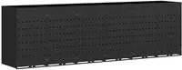 vidaXL Wagenm&uuml;llbeh&auml;lter f&uuml;r 6 Beh&auml;lter Schwarz 408 x 77,5 x 121,5 cm