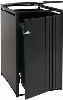 MCW M&uuml;lltonnenverkleidung O67 1er, Metall, anthrazit, 122x68x84cm (MCW-O67)
