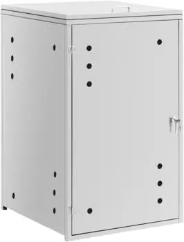 Uniprodo M&uuml;lltonnenbox 240l Edelstahl mit Schloss (UNI_WBC_09)