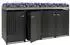 MCW Mülltonnenbox O67 4er mit Pflanzkasten, Metall, 260x125x84cm, anthrazit (MCW-O67)