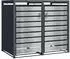Phoenix Series GB Mülltonnenbox Doppel, galvanisierter Stahl, silber (GB2213ASK)