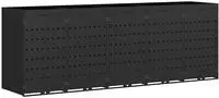 vidaXL Wagenm&uuml;llbeh&auml;lter f&uuml;r 5 Beh&auml;lter Schwarz 340 x 77,5 x 121,5 cm
