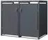 ML-Design Mülltonnenbox für 2x240L, Stahl, anthrazit (490012055)