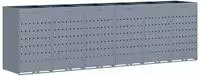 vidaXL Wagenm&uuml;llbeh&auml;lter f&uuml;r 6 Beh&auml;lter Hellgrau 408 x 77,5 x 121,5 cm