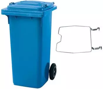 BRB MGB Mülltonne 120L mit Klemmring, blau