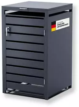 Metzler Mülltonnenbox 1er 68 x 80 cm Mit Lamellen Stahl Anthrazit