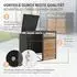 ML-Design Mülltonnenbox für 4 Mülltonnen 240L, Stahl, anthrazit Holzoptik (490014959)