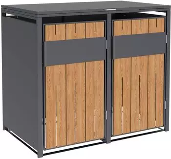 Westmann Varius 2er 132 x 80 cm Stahl Anthrazit & Holzoptik