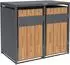 Westmann Varius 2er 132 x 80 cm Stahl Anthrazit & Holzoptik