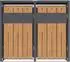 Westmann Varius 2er 132 x 80 cm Stahl Anthrazit & Holzoptik