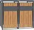 Westmann Varius 2er 132 x 80 cm Stahl Anthrazit & Holzoptik