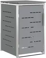 vidaXL M&uuml;lltonnenbox f&uuml;r 1 Beh&auml;lter 240L Grau