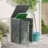 vidaXL Mülltonnenbox 1x240L, Edelstahl, grau (42028998)