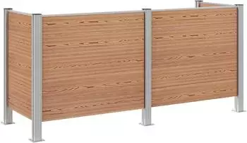 vidaXL M&uuml;lltonnenverkleidung 237x85x115cm Aluminium und WPC, braun (3429266)