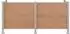 vidaXL Mülltonnenverkleidung 237x85x115cm Aluminium und WPC, braun (3429266)