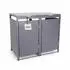 Albatros Mülltonnenbox 2er Hauswand, Metall anthrazit, 120-240L (4878)
