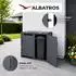 Albatros Mülltonnenbox 2er Hauswand, Metall anthrazit, 120-240L (4878)