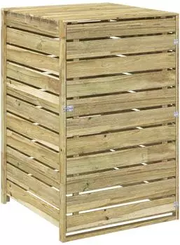 vidaXL M&uuml;lltonnenbox 240L, 1 Beh&auml;lter, impr&auml;gniertes Kiefernholz (3444174)