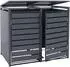 MCW 2er-Mülltonnenverkleidung Q75 Metall 116x132x89cm 53kg Anthrazit