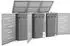 Deluke JAGU Edelstahl 3 x 240L 115x207x77,5cm Grau