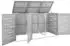 Deluke JAGU Edelstahl 3 x 240L 115x207x77,5cm Grau